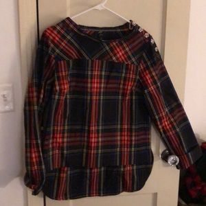 JCREW Holiday plaid shirt